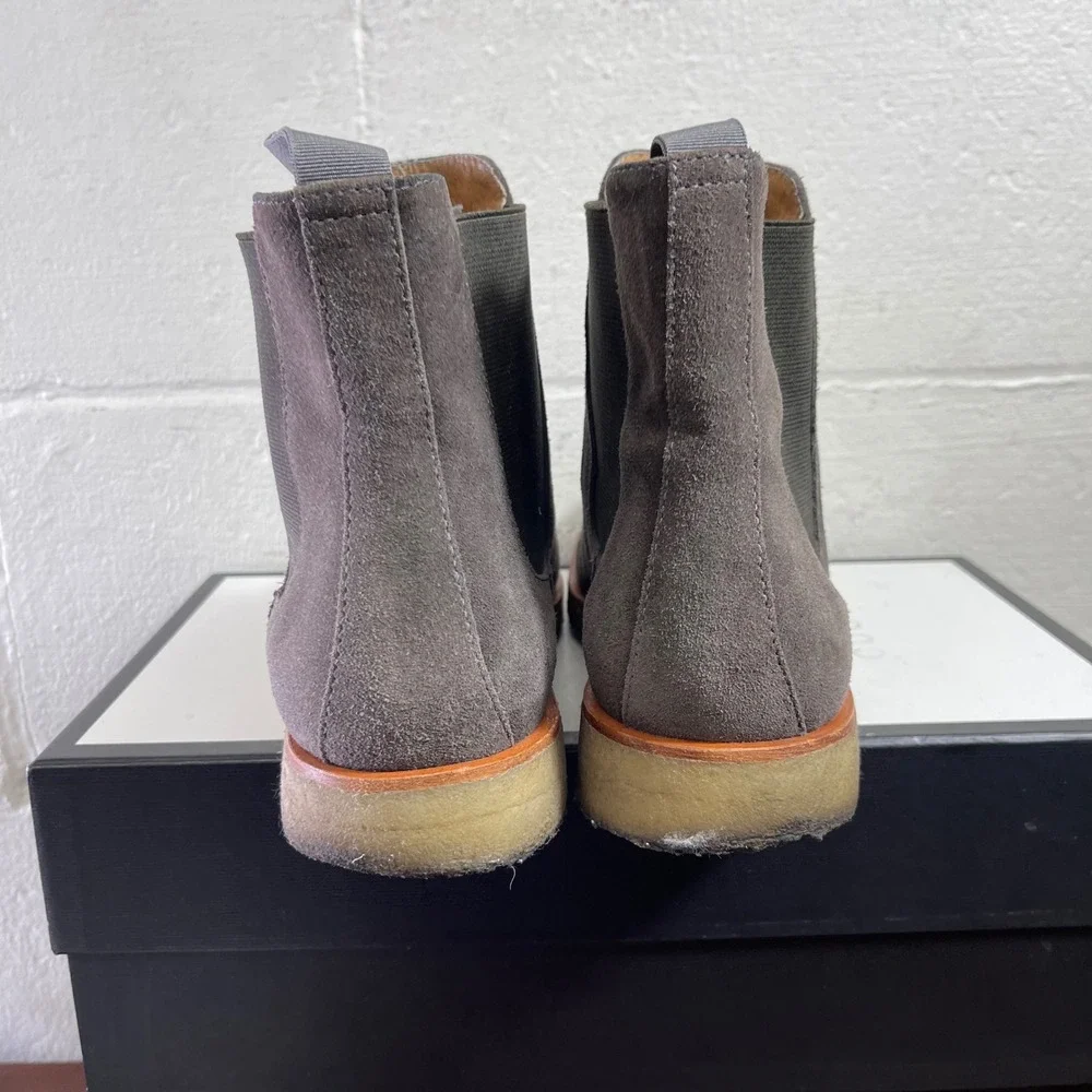 New‎ Republic Mark McNairy Sonoma Gray Suede Chelsea Boots Crepe Sole Men's 8.5